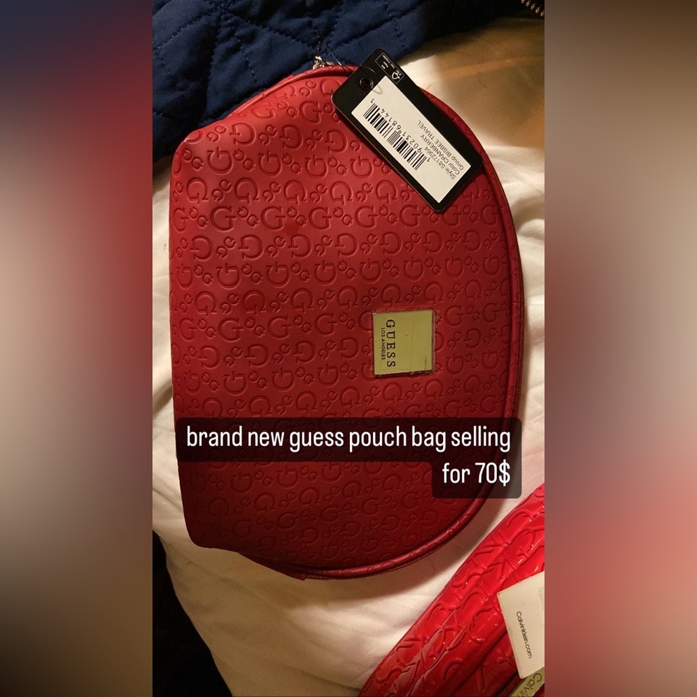Guess red pouch bag